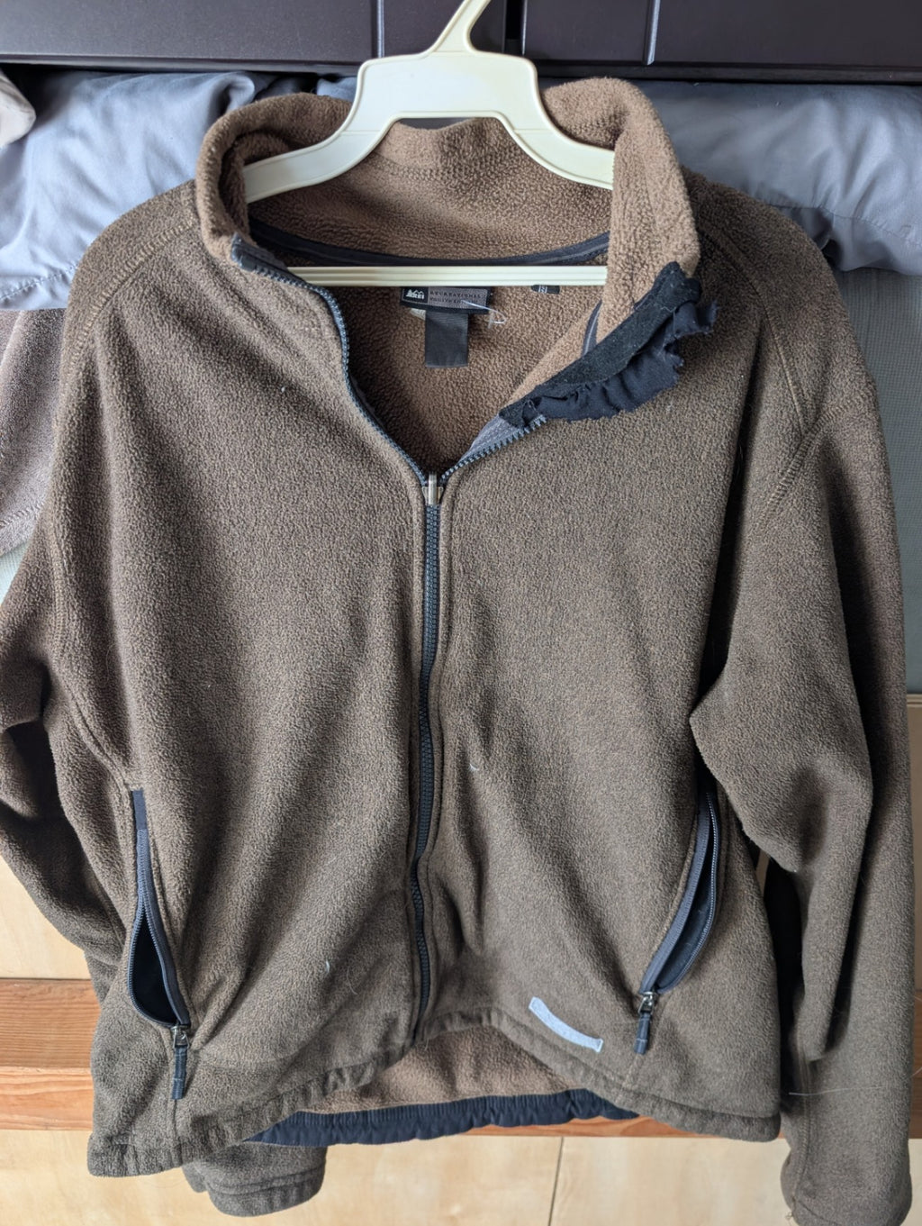 REI Fleece Jacket (Full-Zip) (No Hood) M Brown
