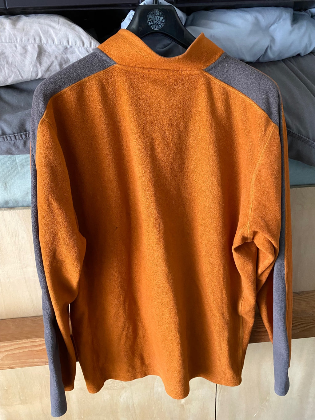 Outdoor Life Fleece Jacket (Quarter-Zip) (No Hood) XL Orange/Gray
