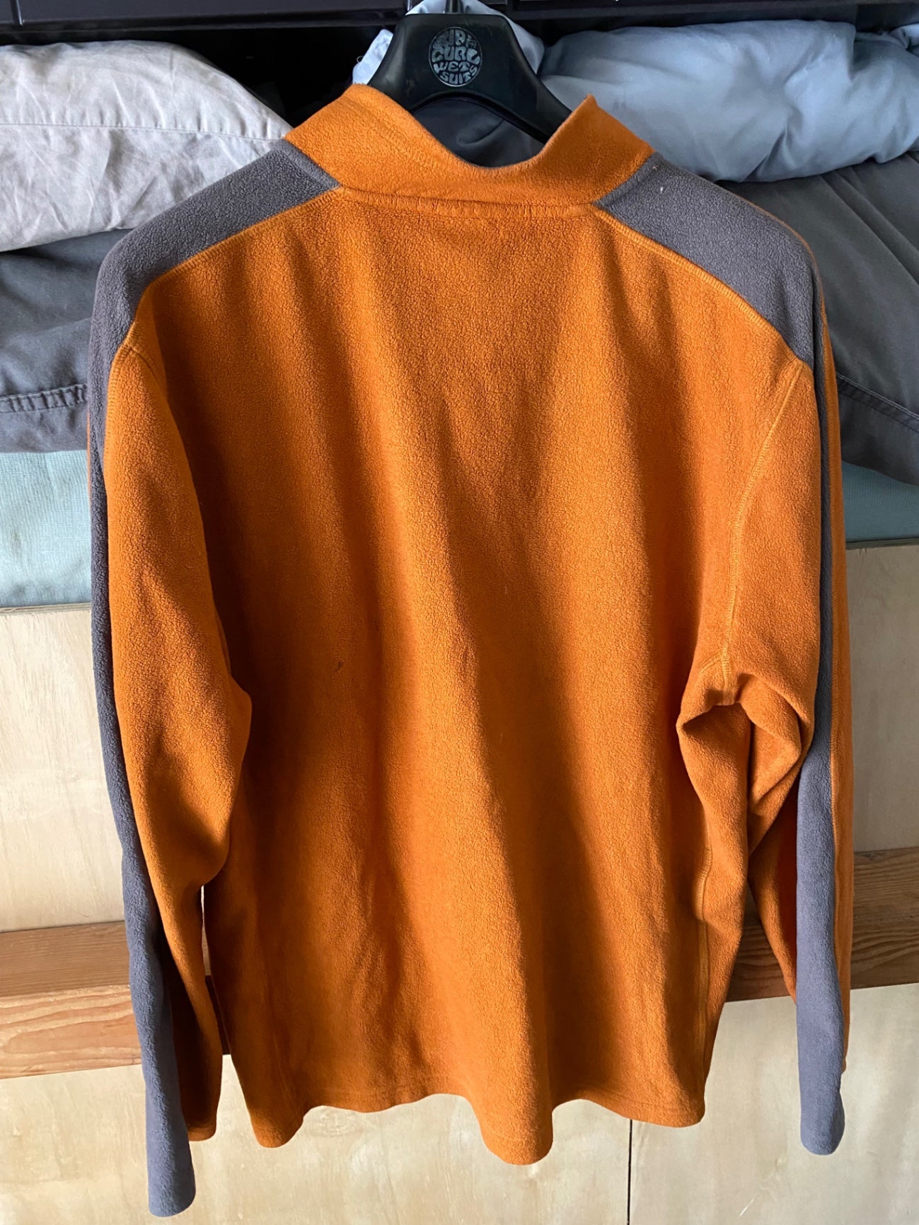 Outdoor Life Fleece Jacket (Quarter-Zip) (No Hood) XL Orange/Gray