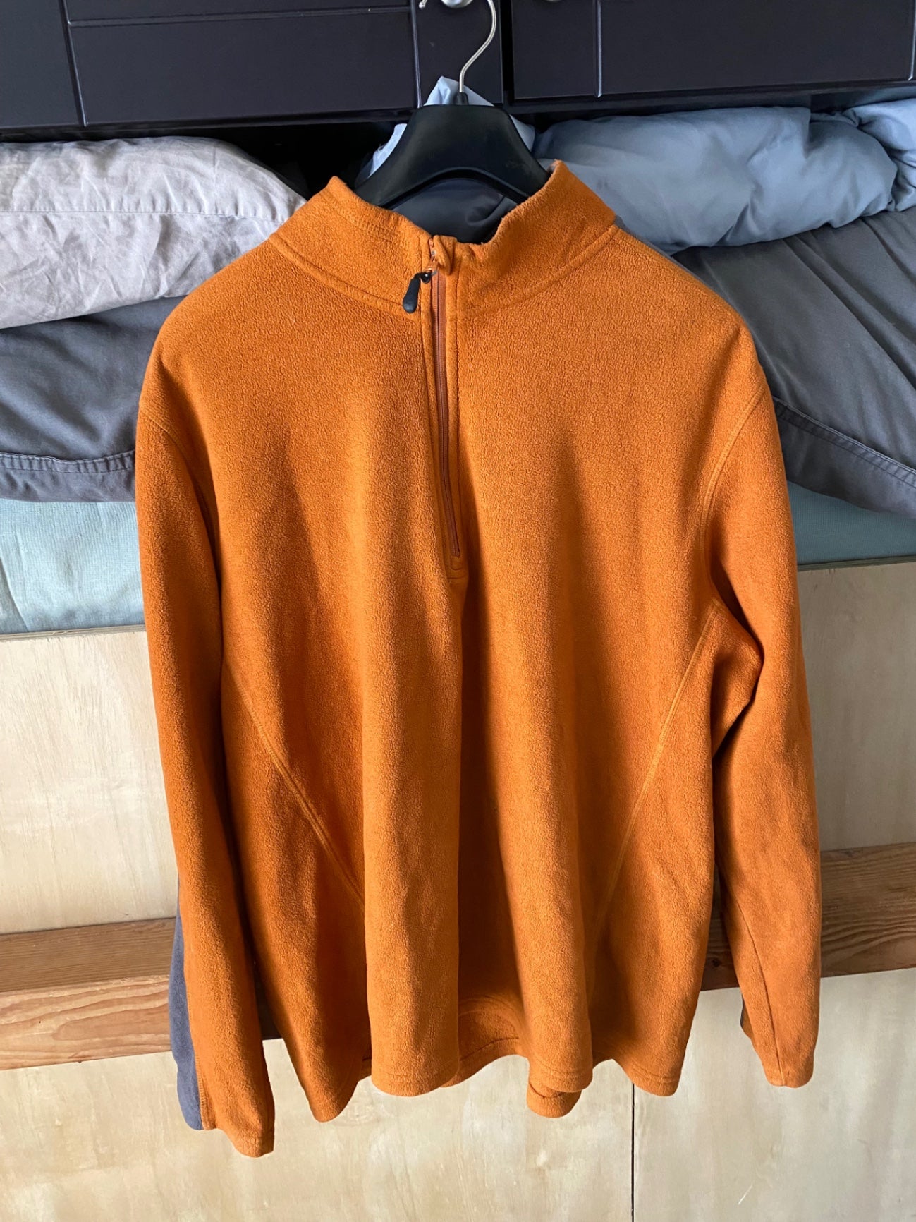 Outdoor Life Fleece Jacket (Quarter-Zip) (No Hood) XL Orange/Gray