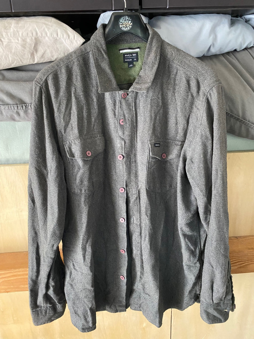 RVCA Longsleeve (Button-Up) XL Grey