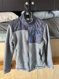 The North Face Fleece Jacket (Full-Zip) (No Hood) L Grey/Dark Grey/Blue