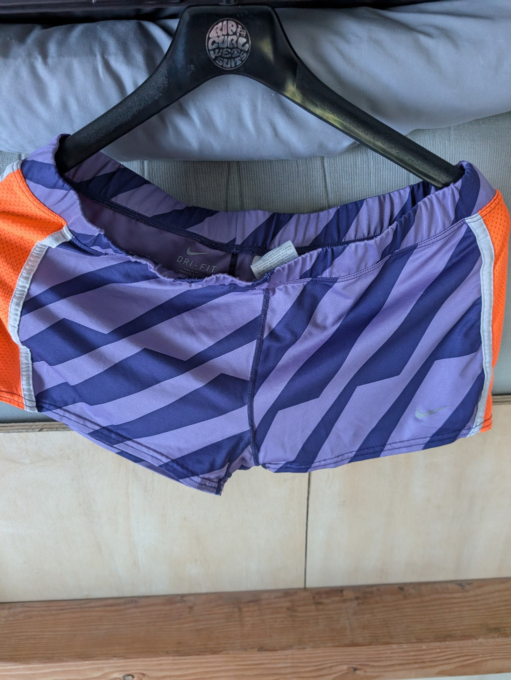 Nike Running Shorts XL Purple/Orange Dry Fit