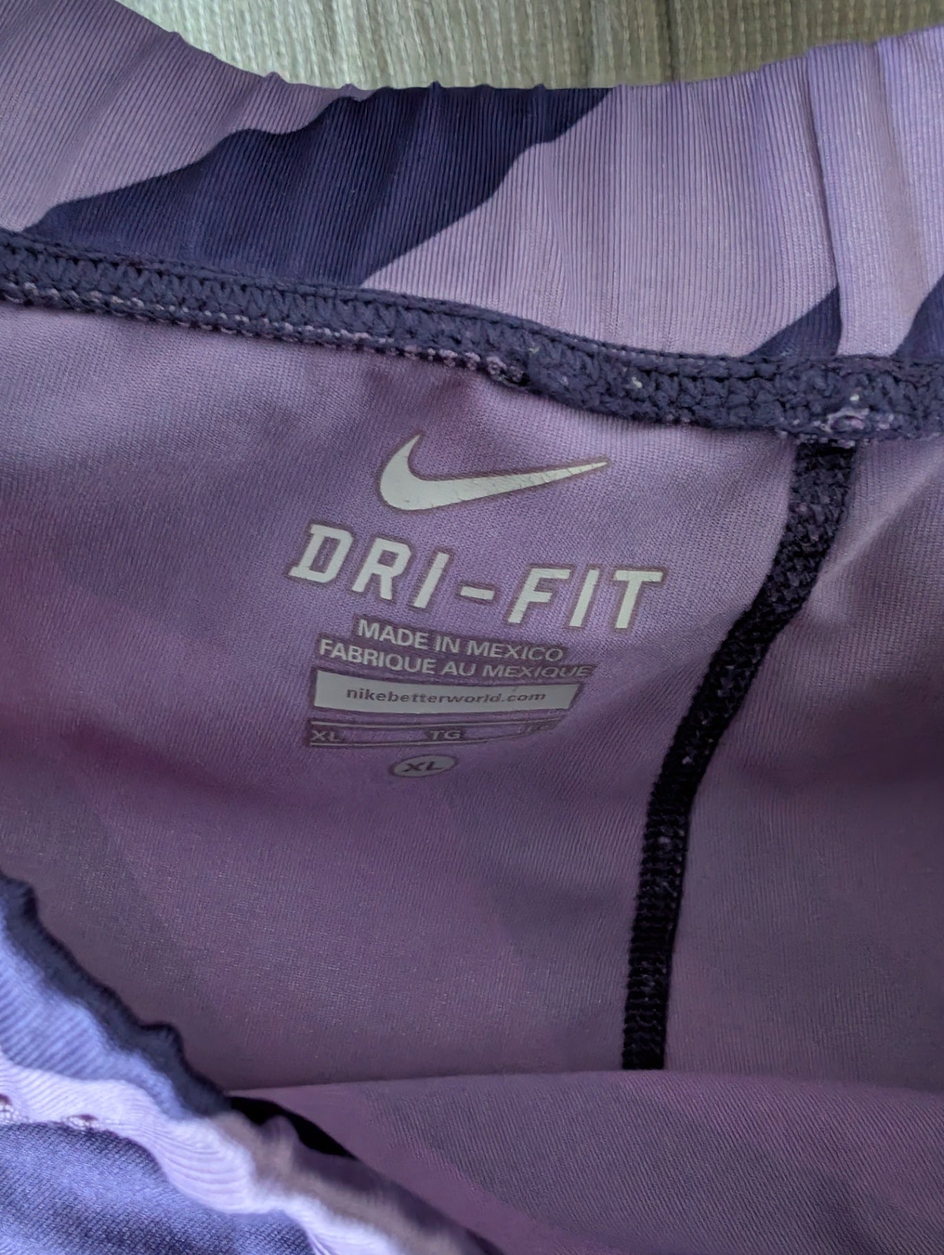 Nike Running Shorts XL Purple/Orange Dry Fit
