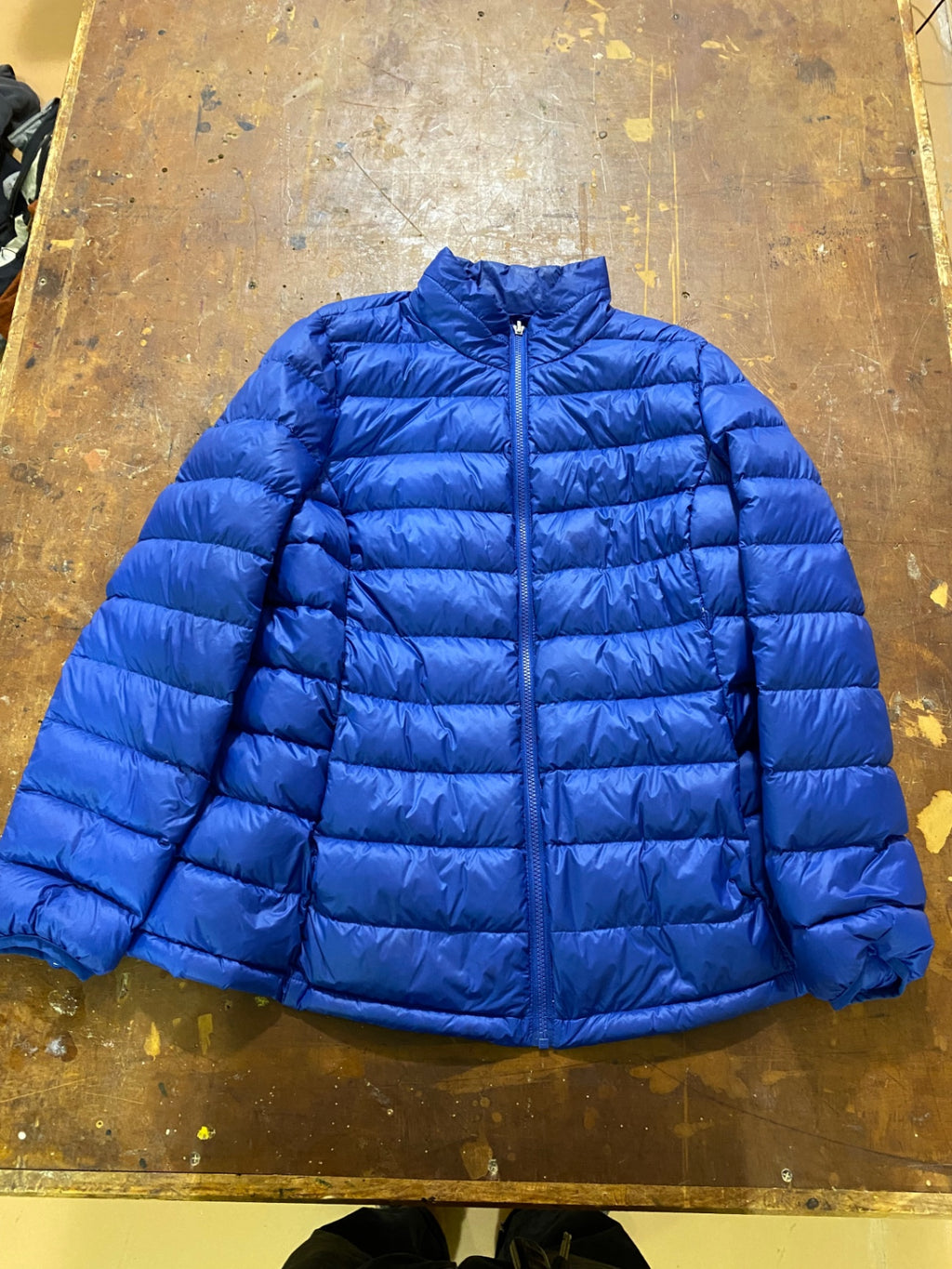 Susan Graver Down Jacket L Blue