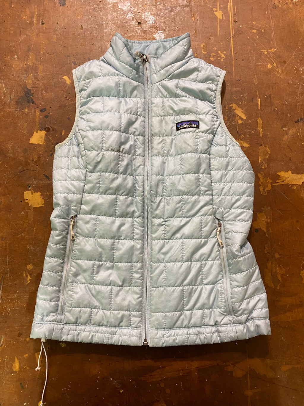 Patagonia Down Vest XS Blue/White