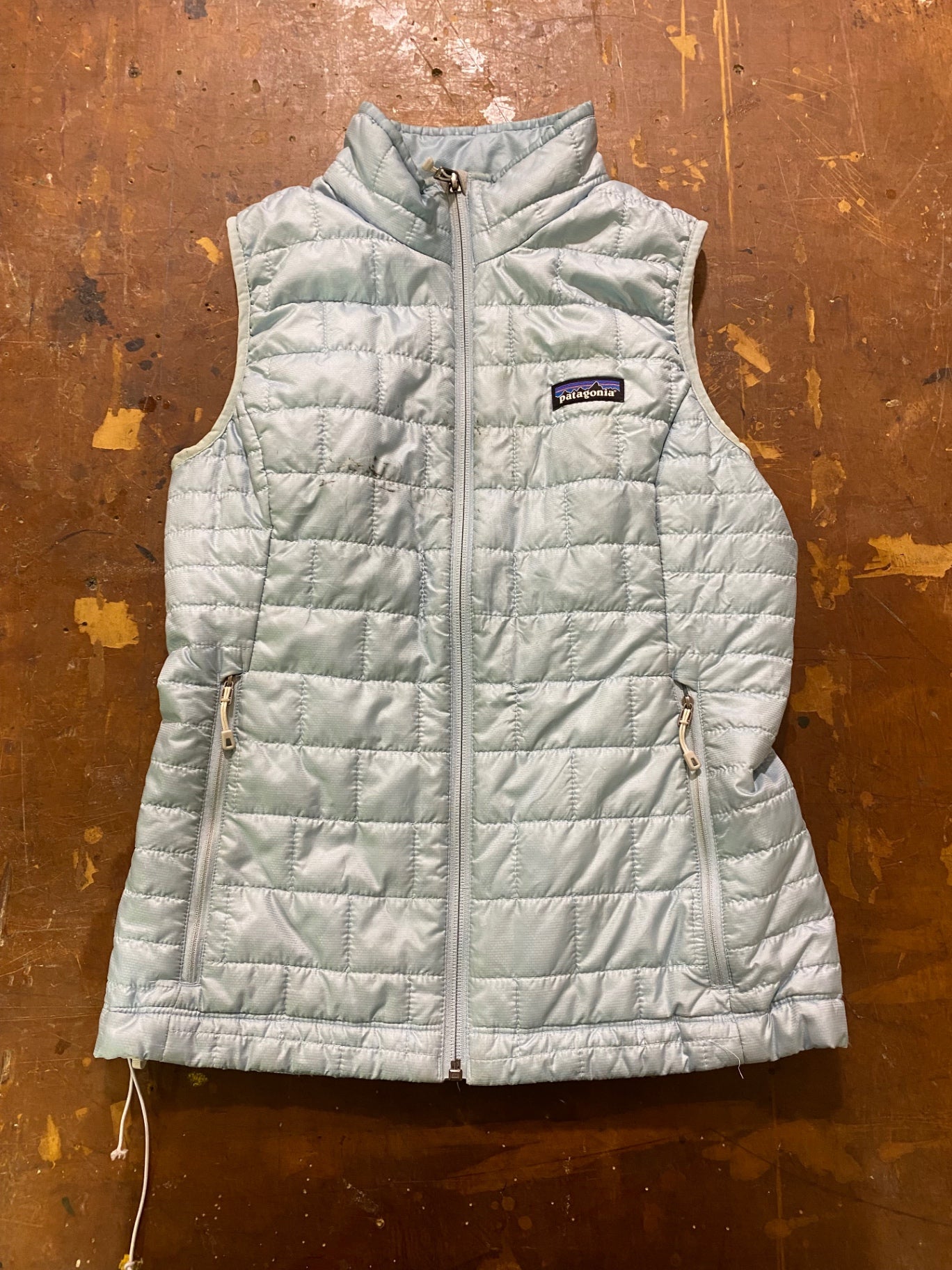 Patagonia Down Vest XS Blue/White