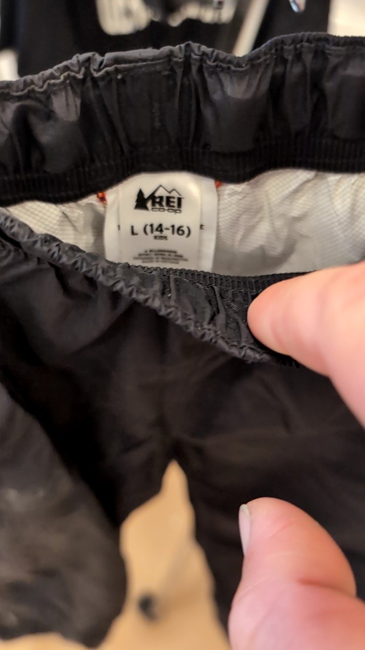 REI Pants (rain) Child's L Black