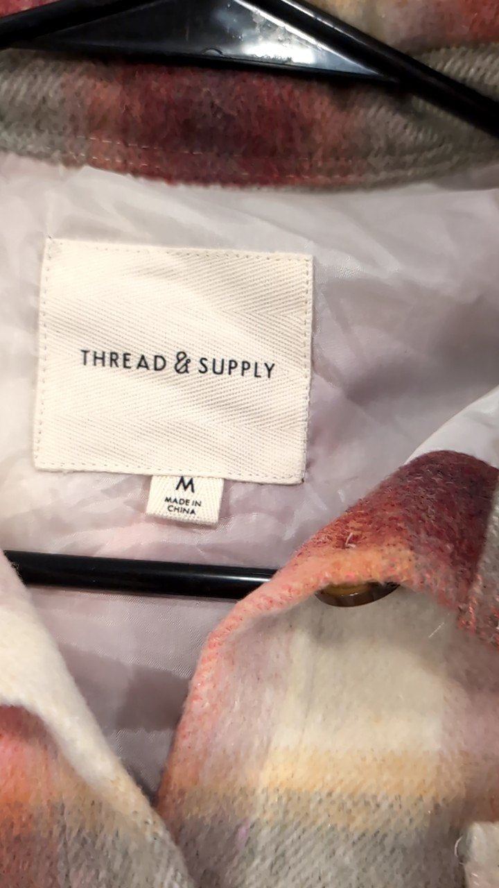 Thread and Supply Longsleeve (Button-Up) M Red and Yellow