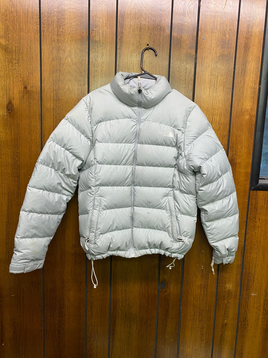 The North Face Puffy Jacket (Full Zip) (No Hood) L Grey