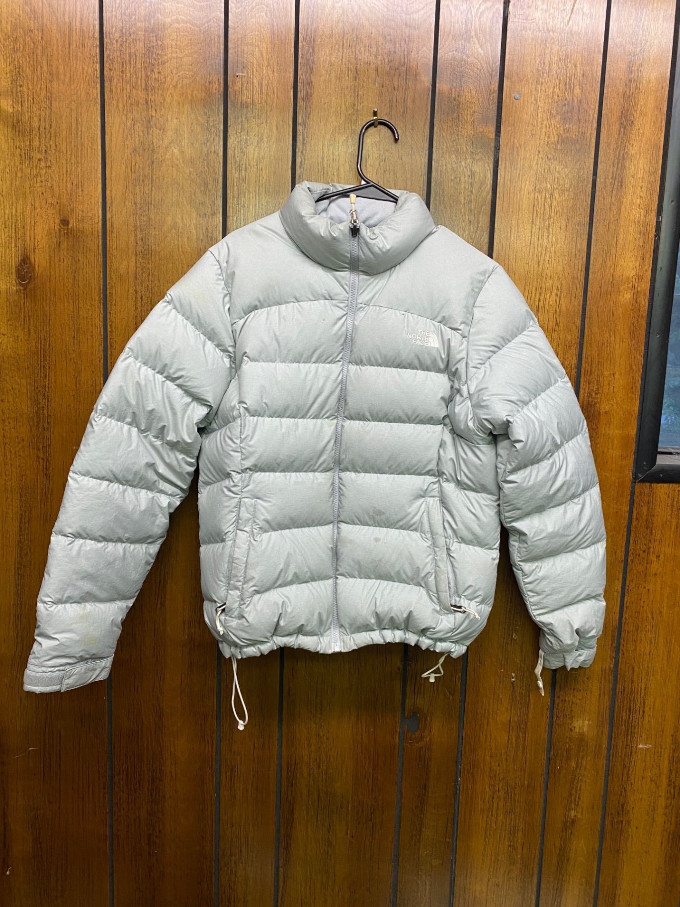 The North Face Puffy Jacket (Full Zip) (No Hood) L Grey