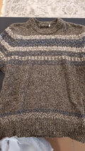 Baracuta Knit Sweater L Brown/Blue