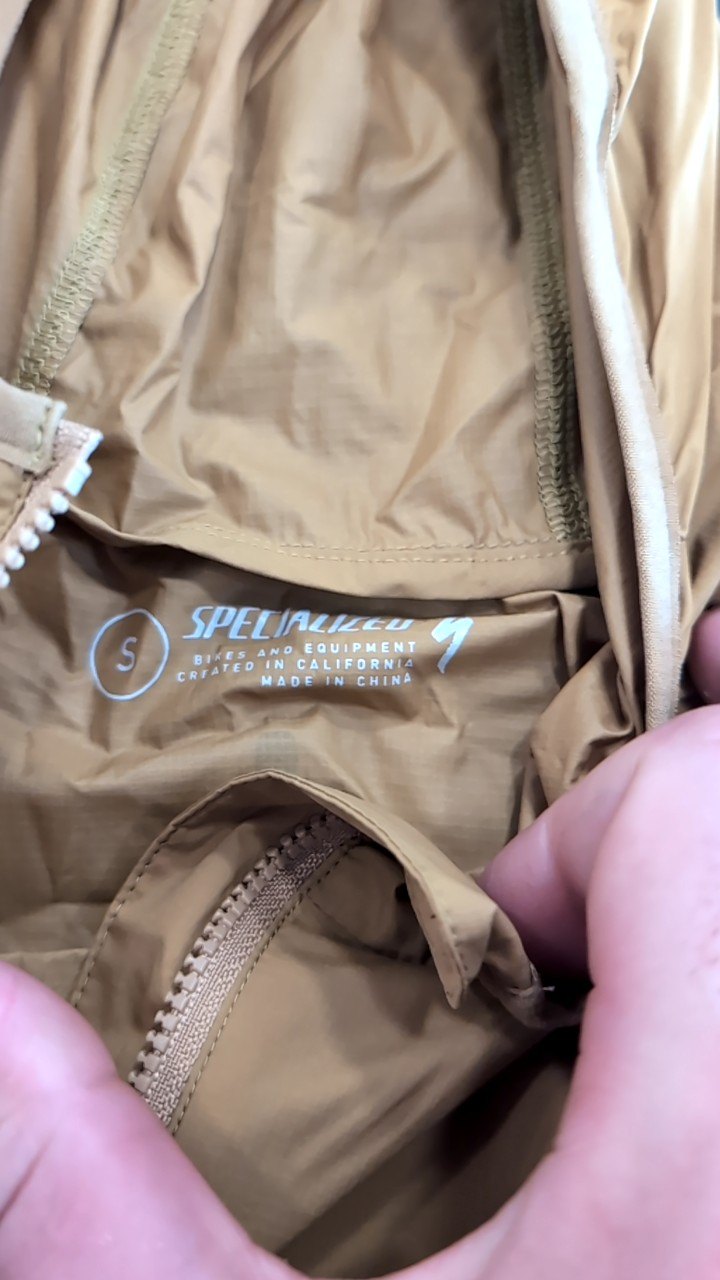 Specialized Windbreaker Small Yellow