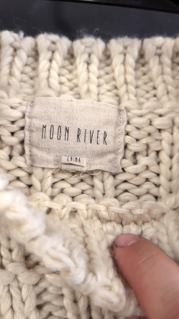 Moon River Knit Sweater S Light Brown