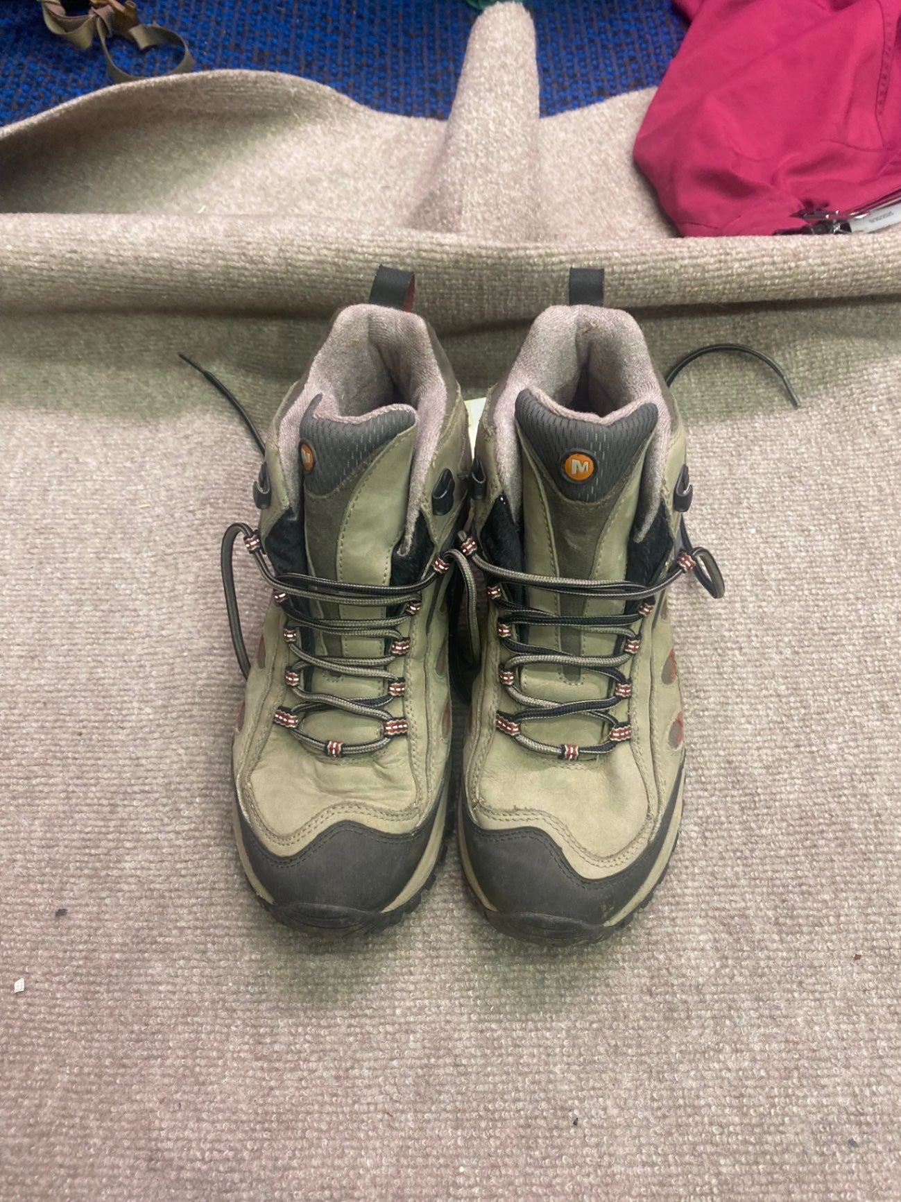 Merrell Radius Mid Shoes (Hiking Boots) 9 Beige/Grey