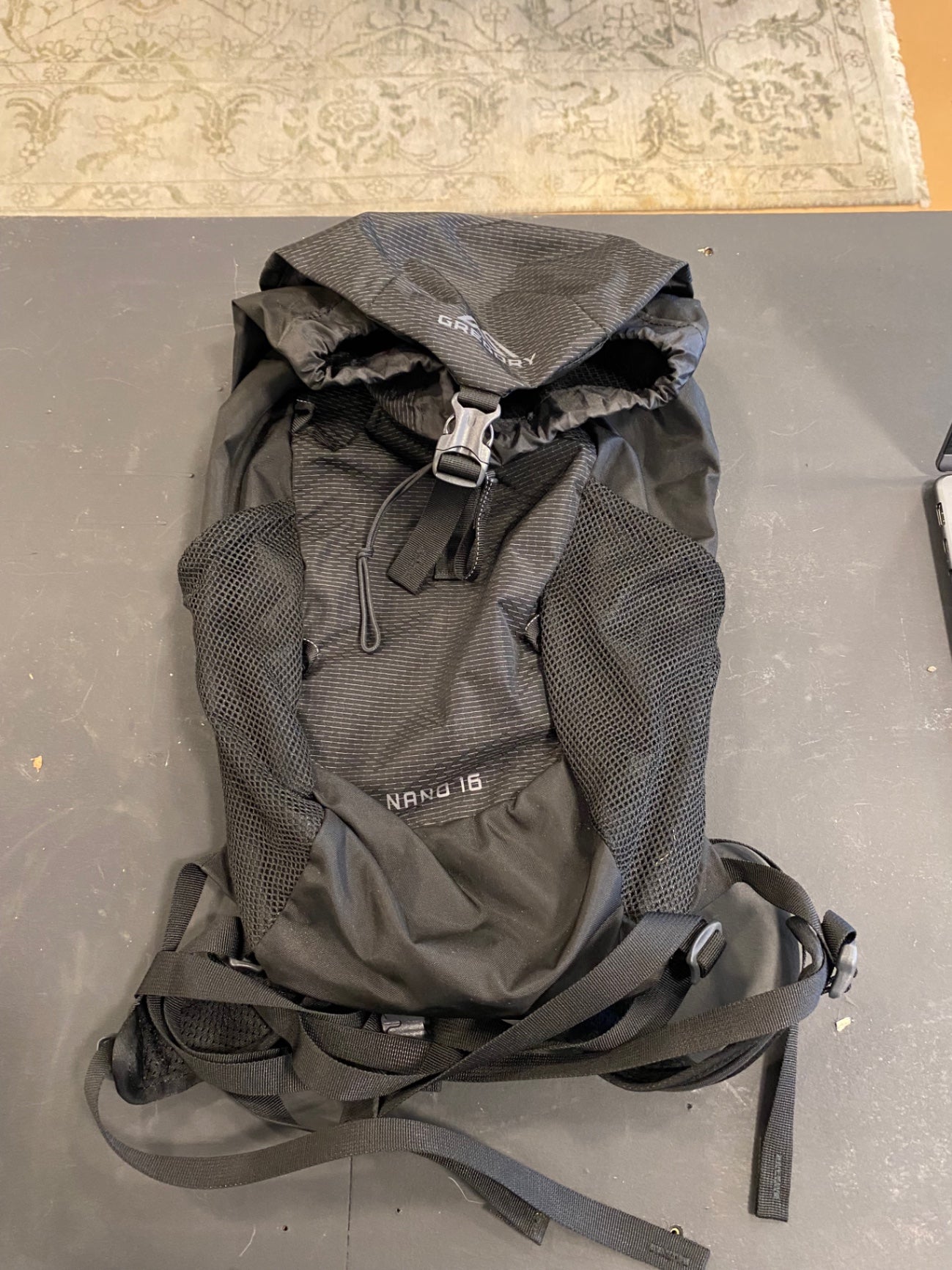 Gregory Backpack Nano 16L (Hydration Pack) (No Waterskin) Black