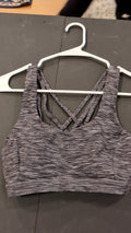 Lululemon Sports Bra Small Grey/ Black Stripes