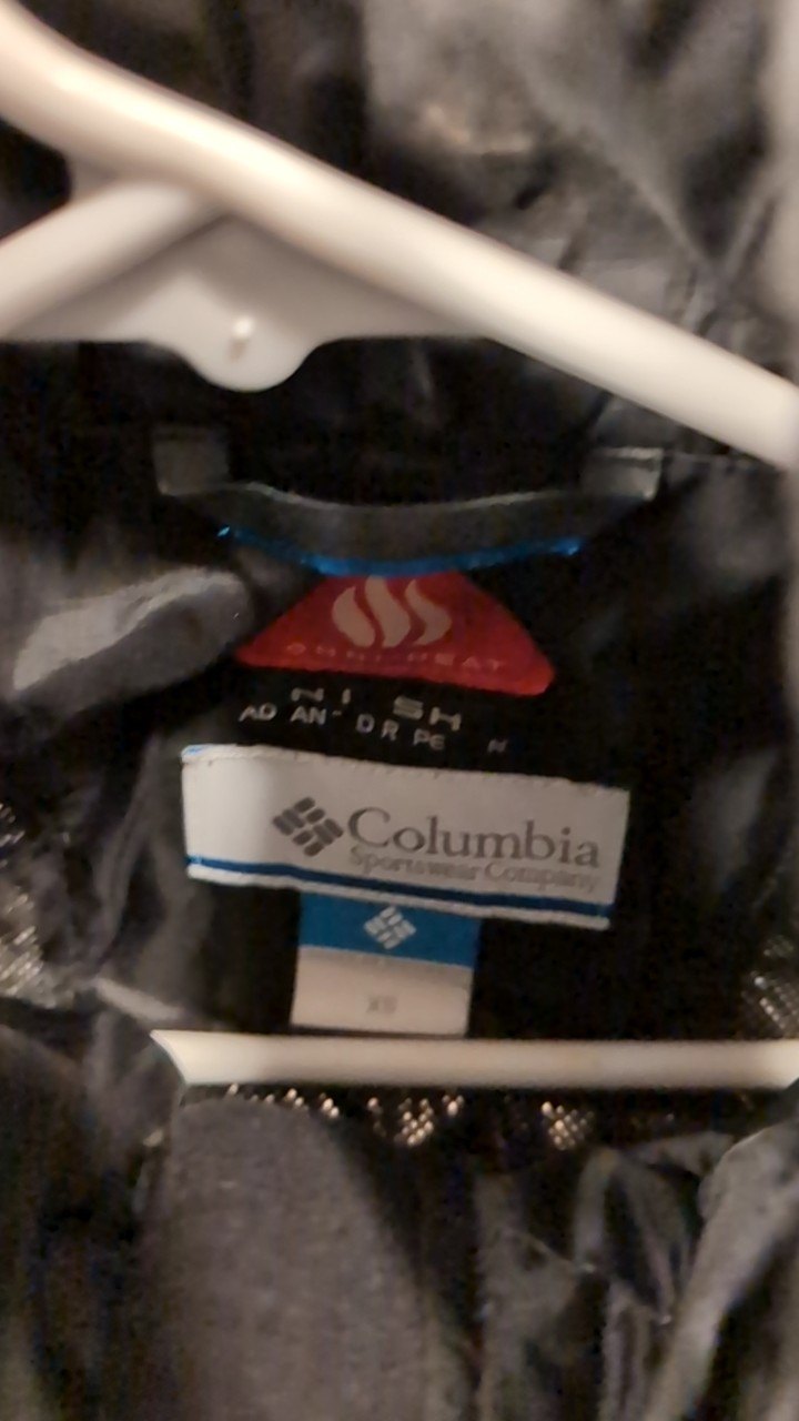 Columbia Down Vest XS Black Omni Heat