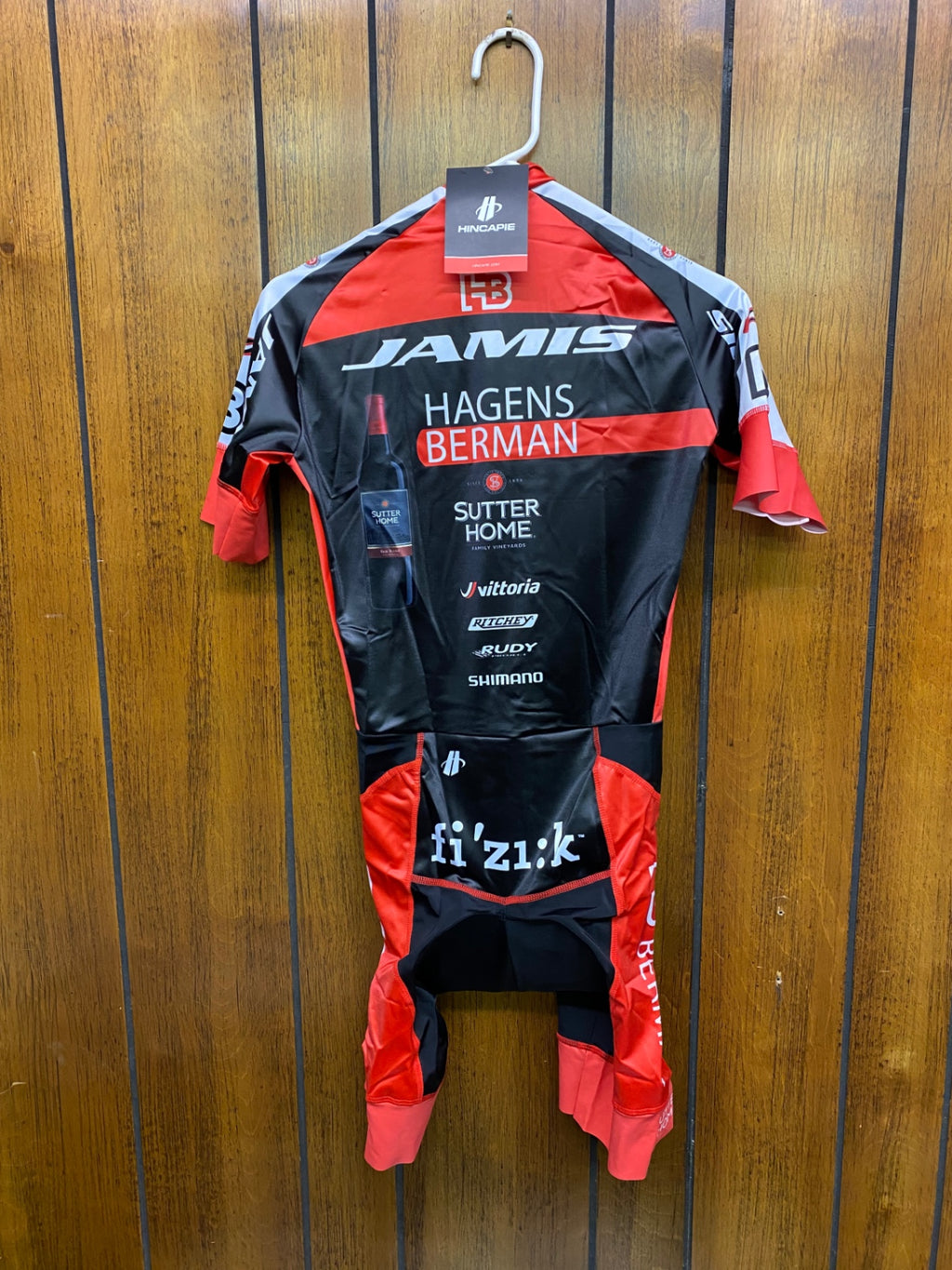 Hincapie Skinsuit (Biking) S Red/White/Black Hagens Berman Sutter