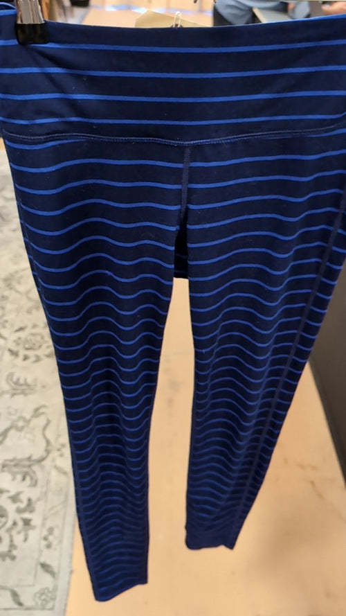 Athleta Pants (Yoga) S Black, Blue Stripes