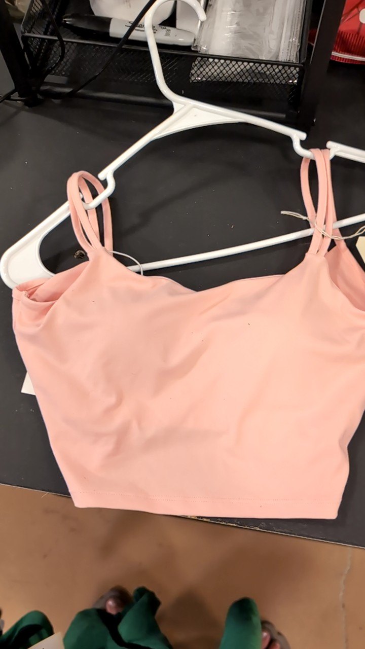 Halara Sports Bra S Pink Twisted Back