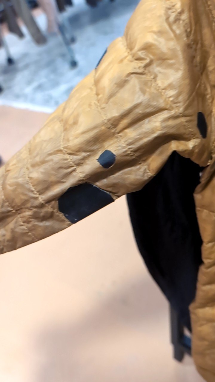 Mountain Hardwear Down Jacket (Full Zip/Hood) S Yellow w/ Patches