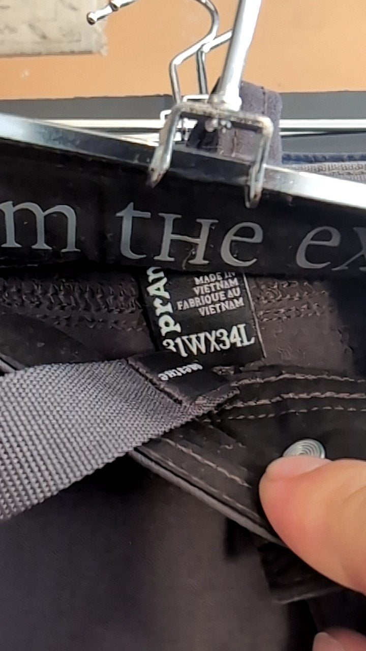 Prana Pants 31x34 Dark Grey