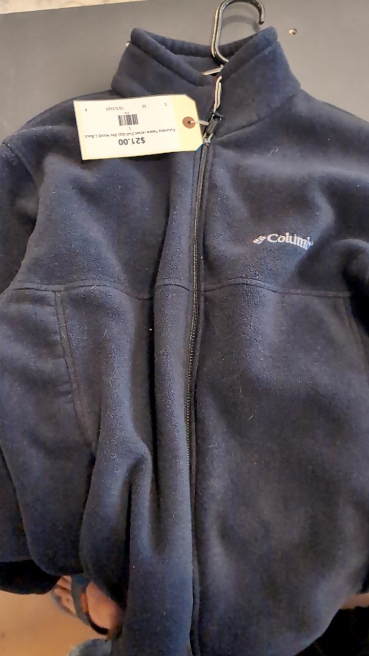 Columbia Fleece Jacket (Full-Zip) (No Hood) L Black