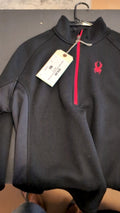 Spyder Fleece Jacket (Quarter-Zip) (No Hood) L Black Grid