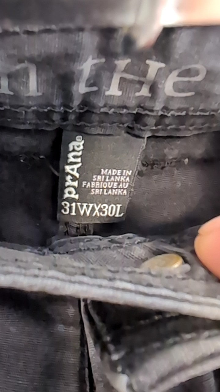 Prana Pants 31x30 Black Jeans