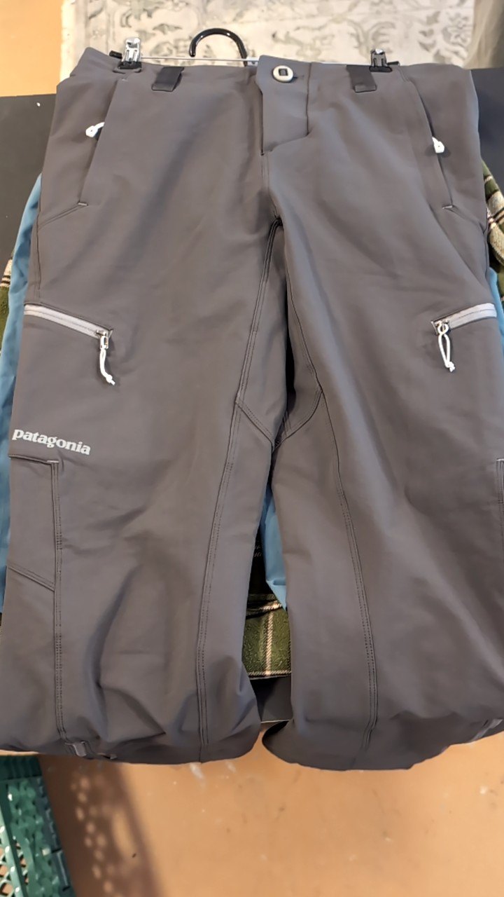 Patagonia Pants (Biking) 2 Grey White Zippers
