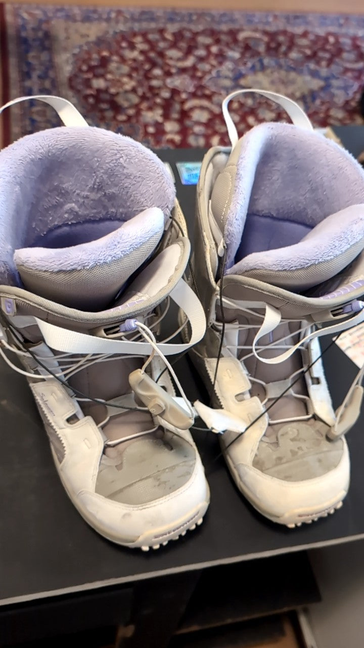 Salomon Snowboard Boots W 9 Myriad White Purple