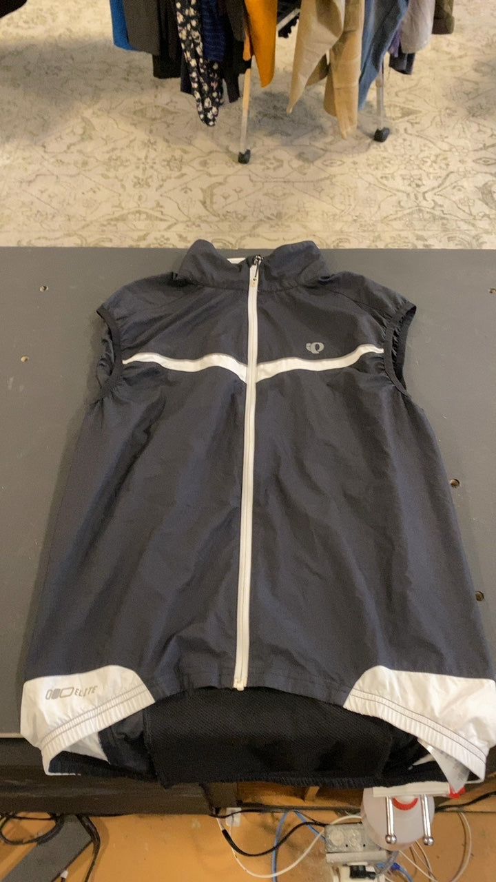 Pearl Izumi Athletic Tank Top (Full Zip) S Black/White