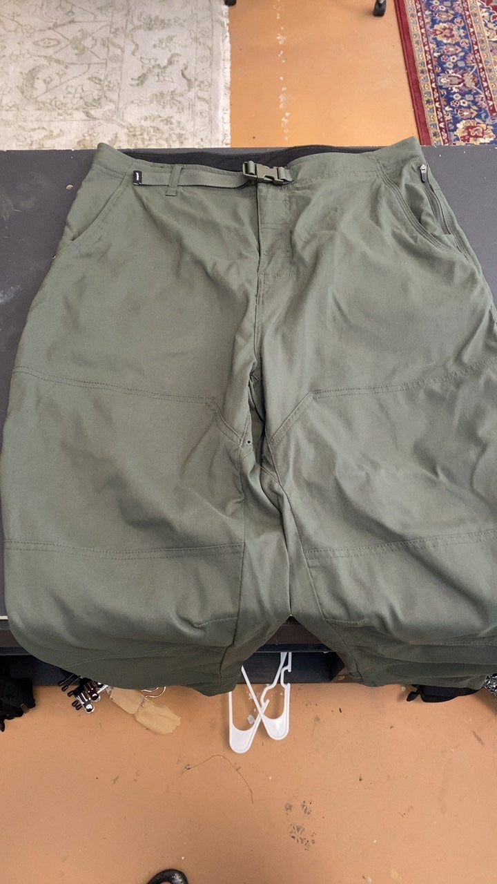 Prana Stretch Zion Cinch Pants XL Green