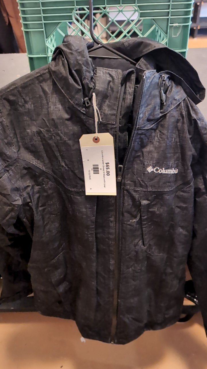 Columbia Jacket (Snow) M Black with Liner
