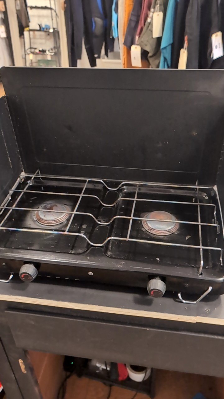 Camping Stove 2 Burner Black