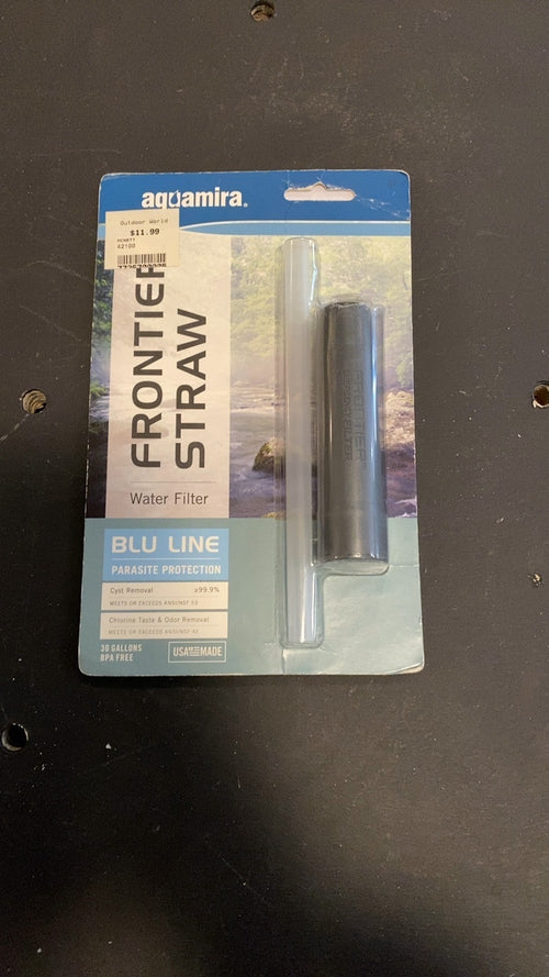 Aquamira Frontier Straw Water Filter Grey