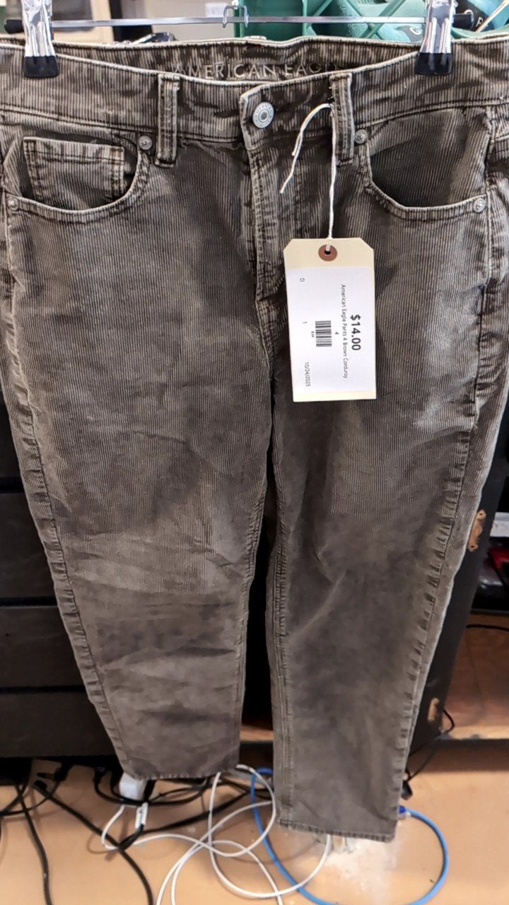 American Eagle Pants 4 Brown Corduroy