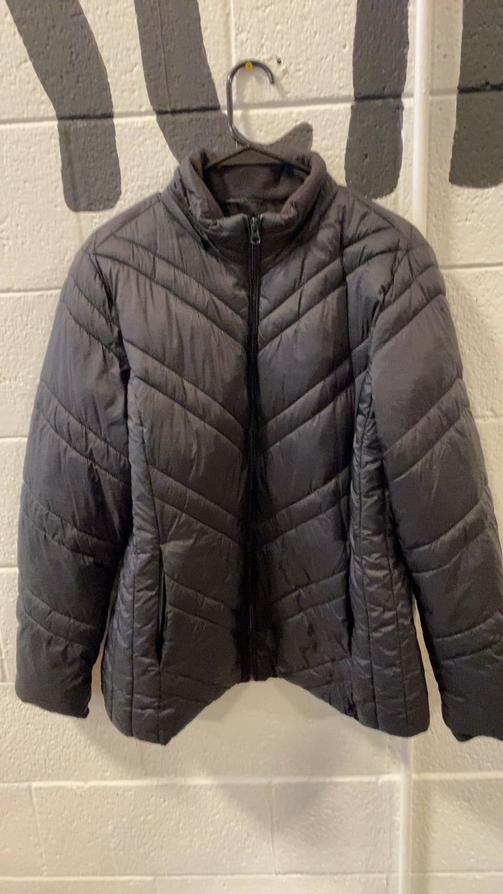 Xersion Puffy Jacket (Full Zip) (No Hood) L Black