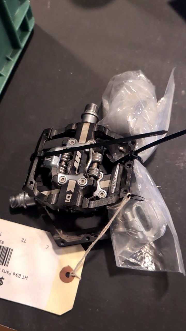HT Bike Parts Black D1 Duo w/cleats