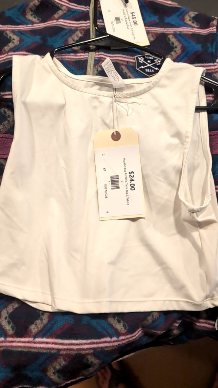 Yogalicious Athletic Tank Top L White