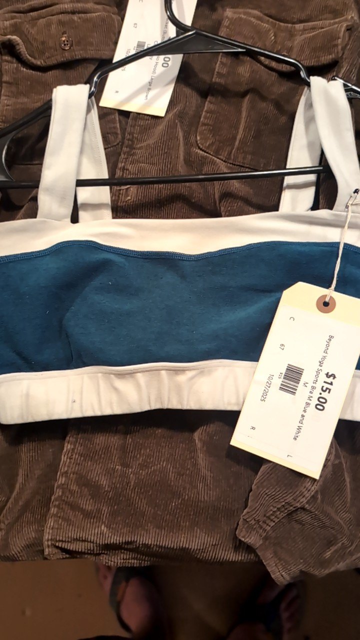 Beyond Yoga Sports Bra M Blue and White
