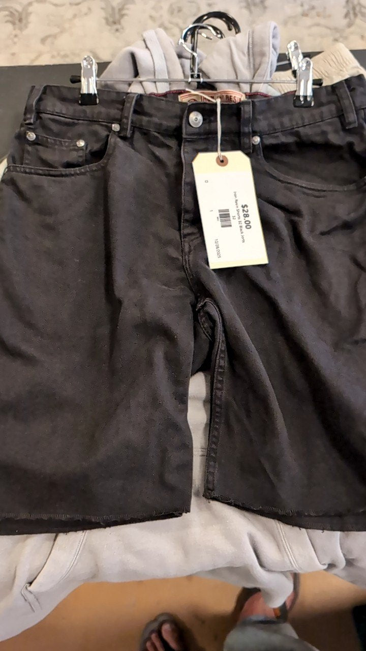 Iron Resin Shorts 32 Black Jorts