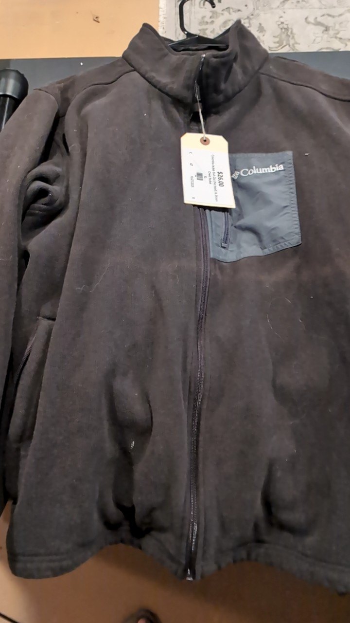 Columbia Jacket (Full-Zip) (No Hood) XL Brown Chest Pocket