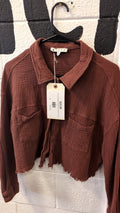HYFVE Longsleeve (Button-Up) S Maroon Crop