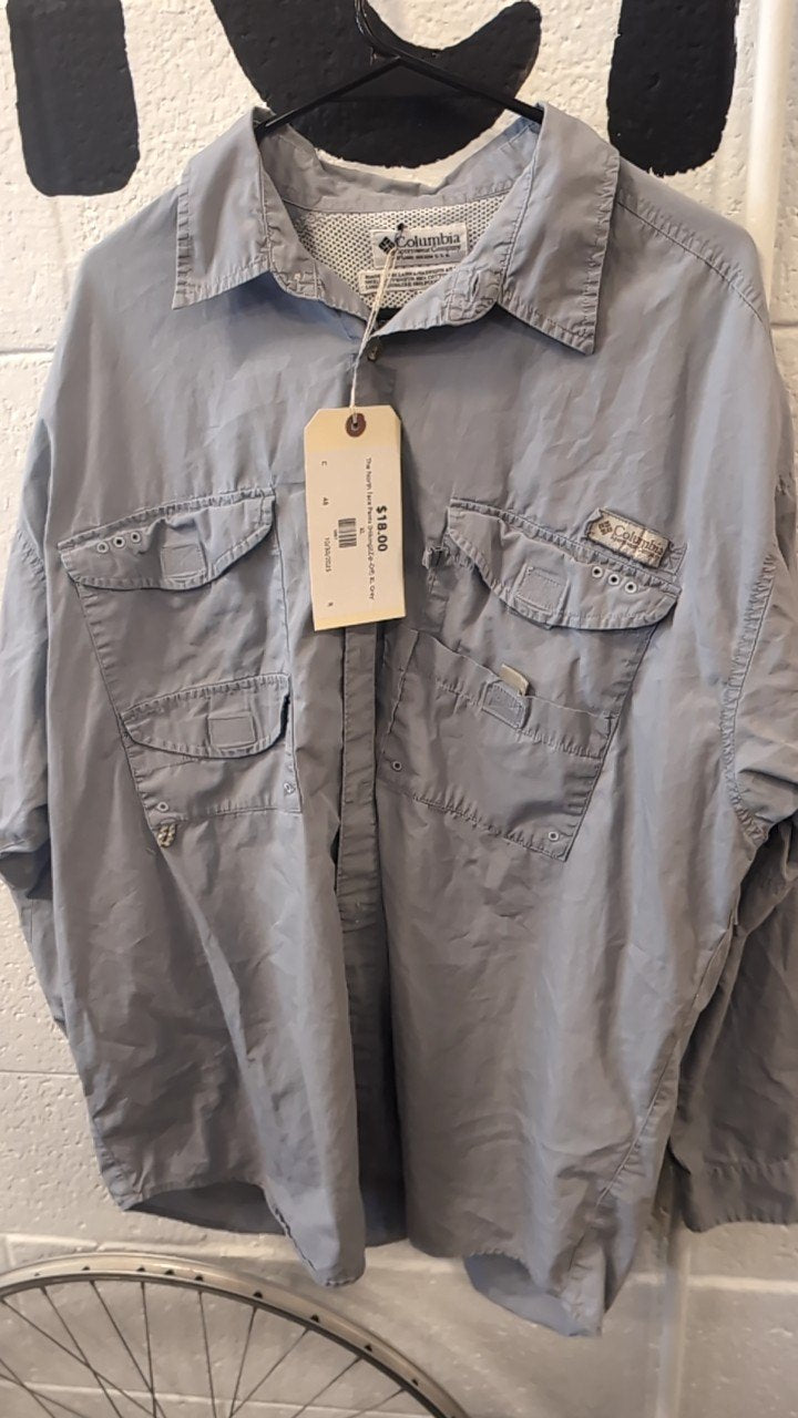 Columbia Fishing Shirt XL Blue