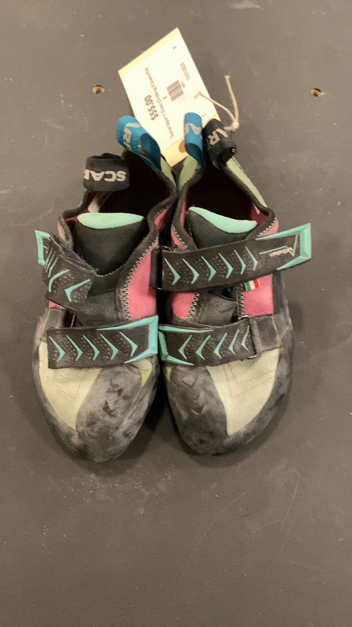 Scarpa Vapor V Shoes (Climbing) 8 Green/Pink