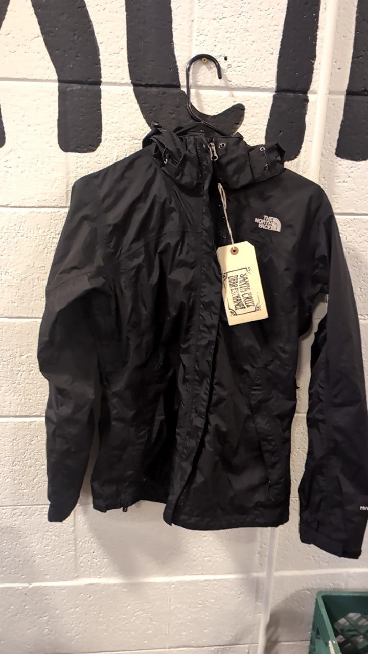 The North Face Rain Jacket M Black Removable Hood