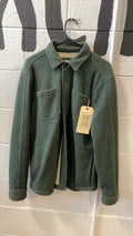 LL Bean Waffle Knit Jacket (Fleece Lined)(Button Up) M Green