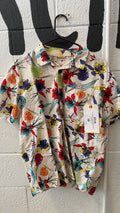 Topo Designs Short Sleeve (Button Up) M White/Multi-Color